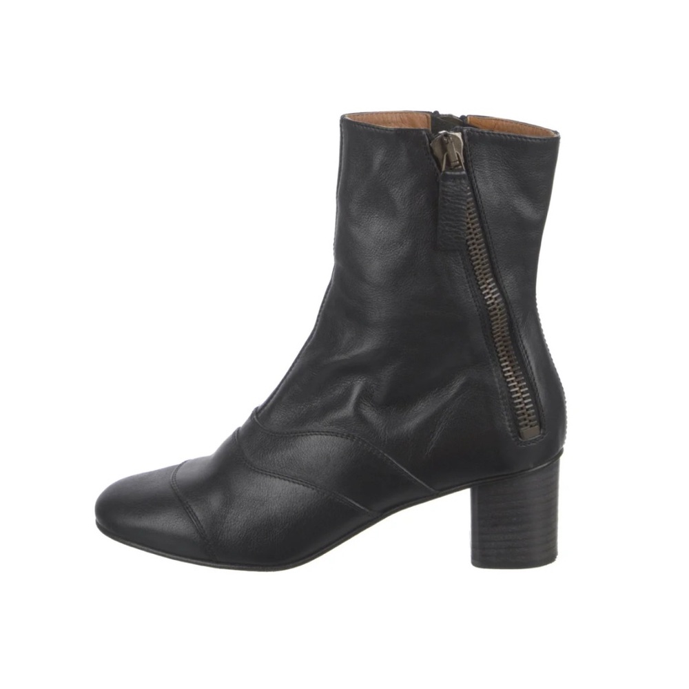 Chloe Black Leather Ankle Boots